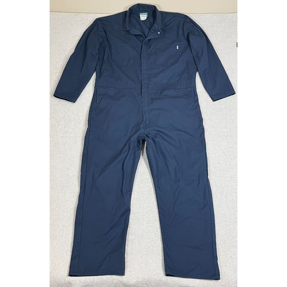 Liberty Coveralls Men's XL Blue Pockets - Zip & Snap Front - 29.5" Inseam